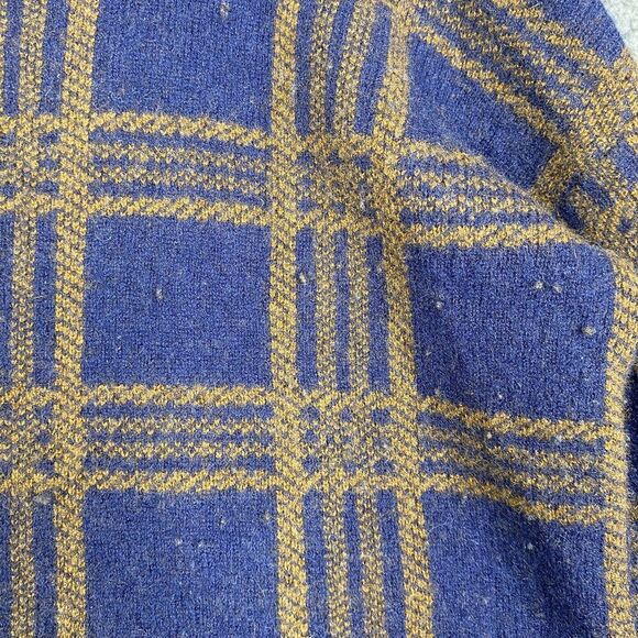 Vince Sweater Womens Small Plaid Wool Cashmere Blend Pullover Turtleneck - Picture 4 of 14